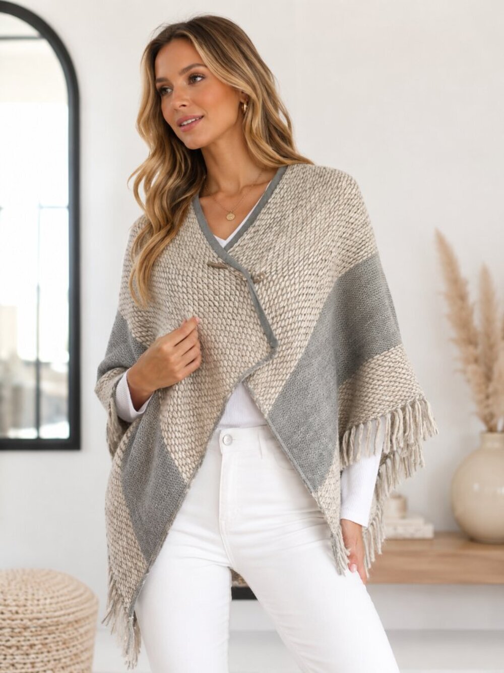 Lauren Vidal Made in Italy Wool Mohair Blend Wrap NWT